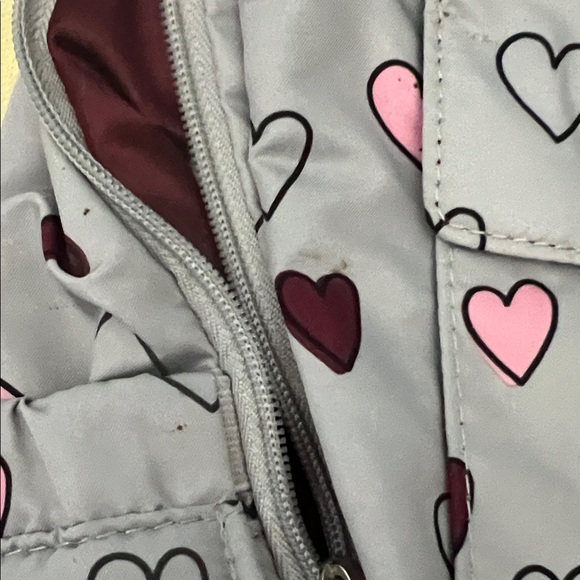 Ju-Ju-Be Gray and Pink Heart Baby Bag - Picture 3 of 8